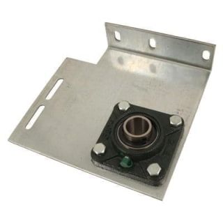 Garage Door Commercial Flanged End Bearing Plate Heavy Duty with 1" Bore 8 Gauge Pair
