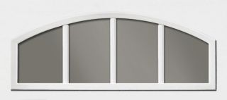 Clopay Window Inserts-Standard White-Vert Grille on Arch2