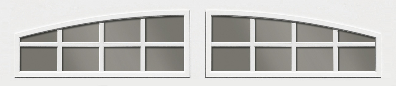 Clopay Contemporary Grille on Arch1 Panel Window Frame